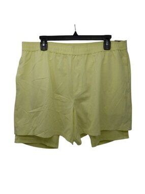 NEW DSG Men's 5" Agility 2-in-1 Short Yellow Pulse Size XL with Pockets Active